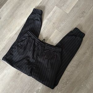 Shosho | Pinstriped Fleece Joggers